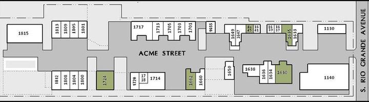 1720 Acme Street - 2,500 SF plus yard - $3,100 - two loading doors, one office, two restrooms